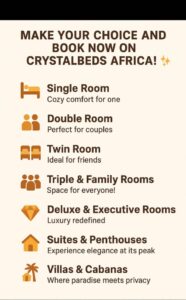 Choose from single, double, twin, or triple rooms for everyday comfort and convenience. For those traveling with family, the spacious family rooms provide the perfect space with kid-friendly features. Want a touch of luxury? Our deluxe and executive rooms offer premium amenities, workspaces, and stylish decor.